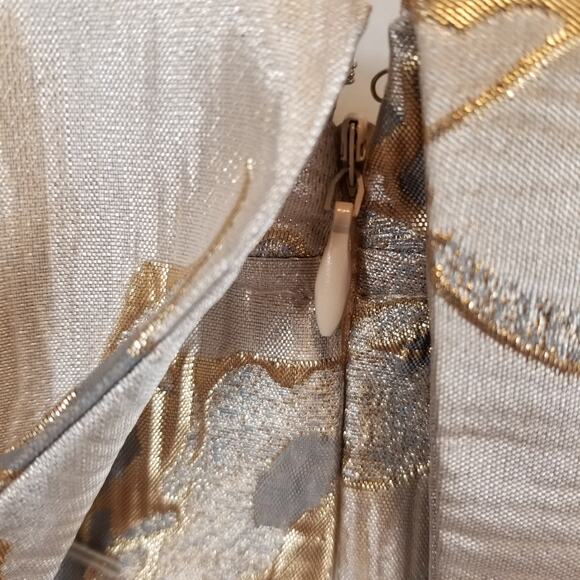 Calvin Klein Women's Metallic Off The Shoulder Cocktail Evening Dress Size 4 - Picture 6 of 9